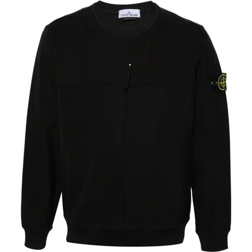 Schwarzer Sweatshirt Ss24 , Herren, Größe: L - Stone Island - Modalova