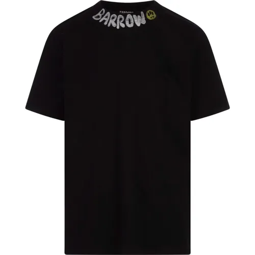 T-shirt with printed logo , male, Sizes: XL, S, XS, L - Barrow - Modalova