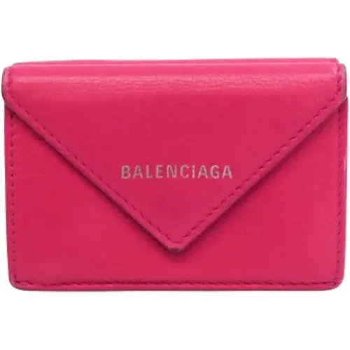 Gebrauchte rosa Lederbrieftasche - Balenciaga Vintage - Modalova