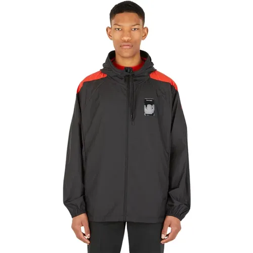 Guppy Jacket - Cotton-Blend Shell Weave, Drawstring Hood, Front Zip , male, Sizes: L - Moncler - Modalova