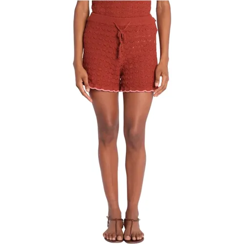 Knitted Shorts in Cotton-Nylon Blend , female, Sizes: M - Scotch & Soda - Modalova