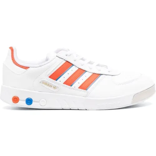 Contrast-Stripe Low-Top Sneakers , male, Sizes: 7 UK, 10 UK - Adidas - Modalova