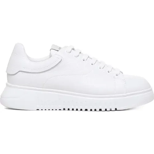 Weiße Logo Sneakers , Herren, Größe: 41 EU - Emporio Armani - Modalova