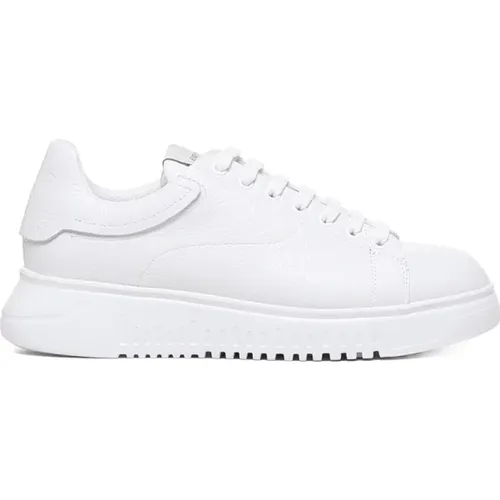 Weiße Logo Sneakers , Herren, Größe: 45 EU - Emporio Armani - Modalova