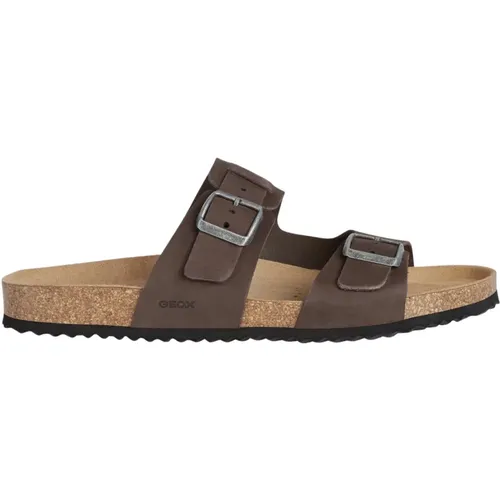 Sliders , male, Sizes: 7 UK - Geox - Modalova