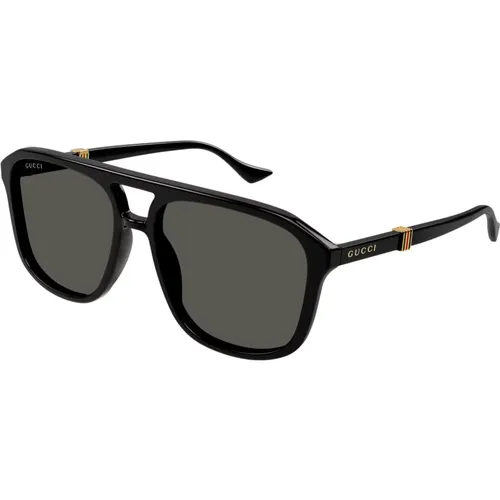 Schwarze Sonnenbrille mit Zubehör , Herren, Größe: 57 MM - Gucci - Modalova