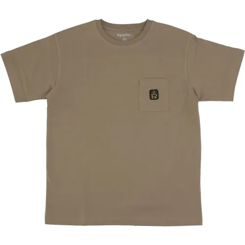 Taupe Crew-Neck Tee mit Tasche - RefrigiWear - Modalova