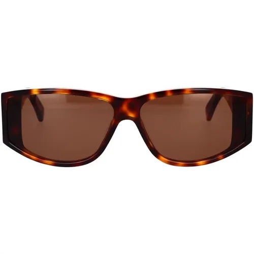 Geometric Sunglasses with Havana Frame and Lenses , unisex, Sizes: 63 MM - Celine - Modalova