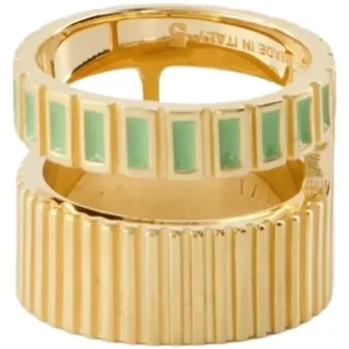 Vermeil Slot Ring , female, Sizes: 54 MM, 50 MM, 53 MM, 55 MM - IVI - Modalova