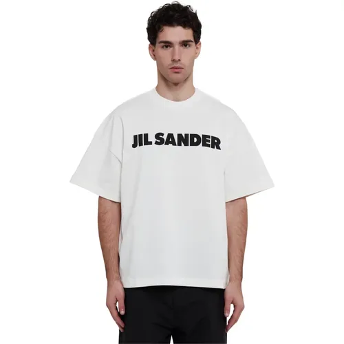 Baumwoll-T-Shirt mit Logo , Herren, Größe: S - Jil Sander - Modalova