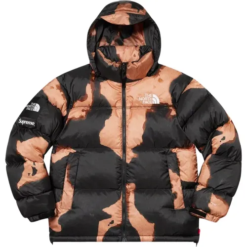 Limitierte Auflage Denim Print Nuptse Jacke - Supreme - Modalova