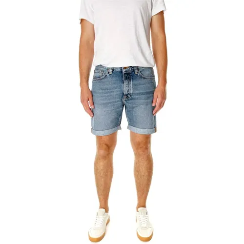 Denim Shorts Regular Fit Five-Pocket Style , Herren, Größe: W30 - Nudie Jeans - Modalova