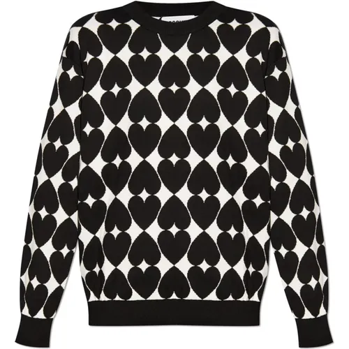 Pullover mit besticktem Muster - Moschino - Modalova