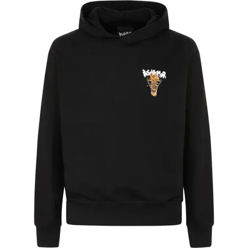 Schwarzer Hoodie mit Kapuze , Herren, Größe: L - Disclaimer - Modalova