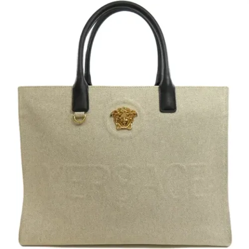 Pre-owned Canvas handbags , female, Sizes: ONE SIZE - Versace Pre-owned - Modalova