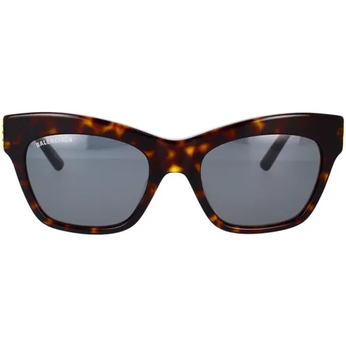 Butterfly Sunglasses with Green Lens and Gold Logo , female, Sizes: 53 MM - Balenciaga - Modalova