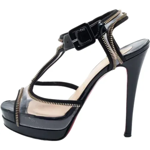 Pre-owned Fabric sandals , female, Sizes: 4 UK - Christian Louboutin Pre-owned - Modalova