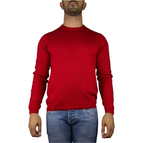 Solid Round Neck Sweater , male, Sizes: 3XL - Sun68 - Modalova