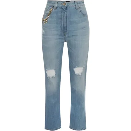 Straight Jeans in -Green , female, Sizes: W25 - Elisabetta Franchi - Modalova