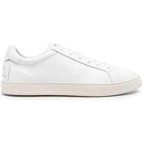 Minimalistische Weiße Ledersneaker , Herren, Größe: 43 1/2 EU - TOD'S - Modalova