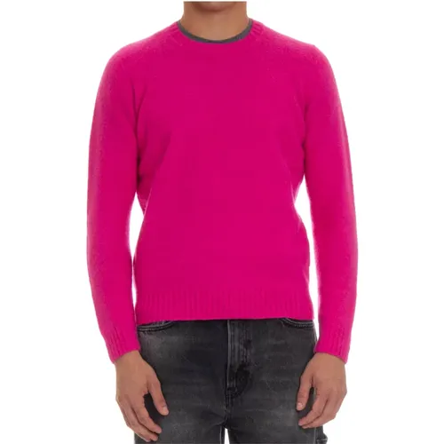 Weicher Fuchsia Wollpullover , Herren, Größe: XL - Drumohr - Modalova