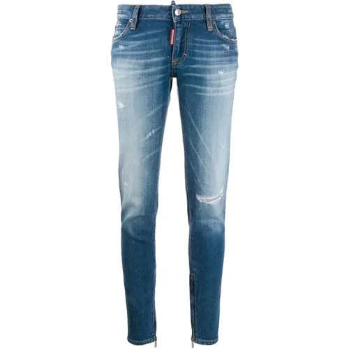 Zerrissene Skinny Jeans , Damen, Größe: M - Dsquared2 - Modalova