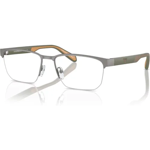 Stylish Eyewear Frames in Matte Green , unisex, Sizes: 54 MM - Emporio Armani - Modalova