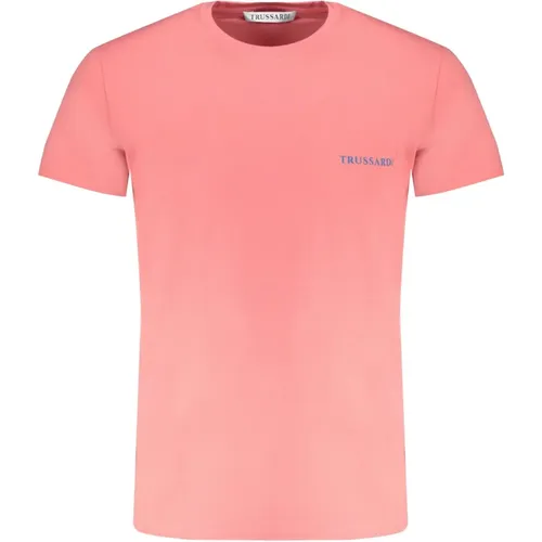 Kurzarm Logo Print T-Shirt , Herren, Größe: XL - Trussardi - Modalova