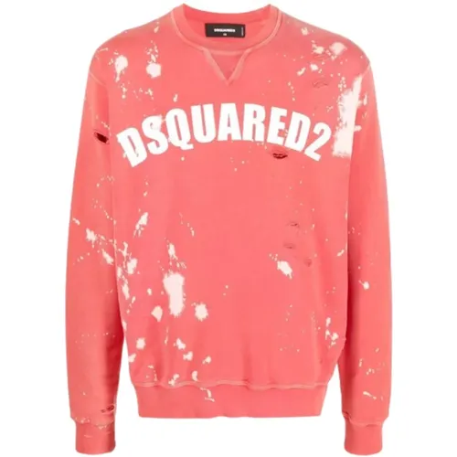 Coral Oversized Sweater , male, Sizes: L - Dsquared2 - Modalova