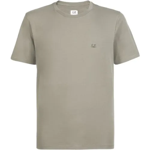 Gepolstertes Baumwoll-T-Shirt für Herren , Herren, Größe: L - C.P. Company - Modalova