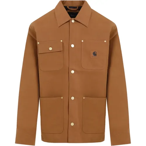 Suede Michigan Coat , male, Sizes: L, S - Carhartt WIP - Modalova