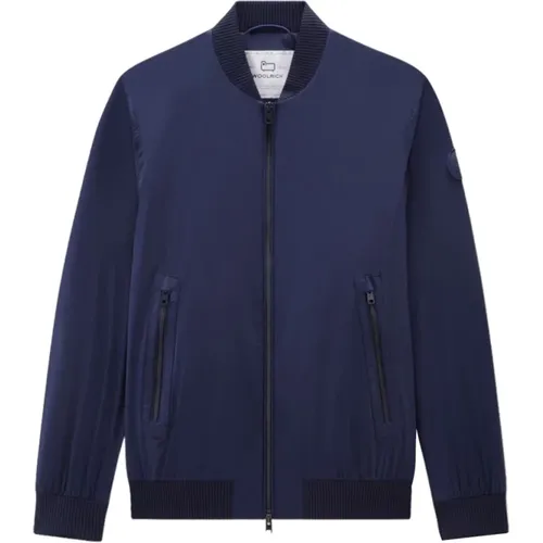 Nylon Bomberjacke Mattes Finish , Herren, Größe: M - Woolrich - Modalova