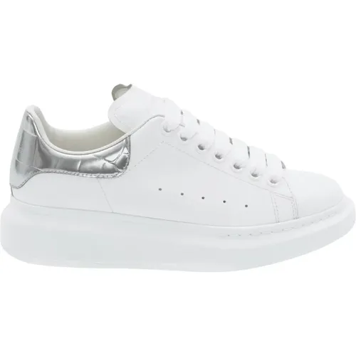 Weiße Silberne Croco Sneaker Limited Edition , Damen, Größe: 39 EU - alexander mcqueen - Modalova