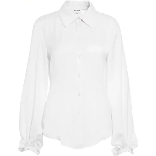Weiße Hemden Ss24, Modellhöhe 178cm , Damen, Größe: S - Blugirl - Modalova
