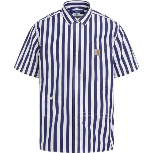 White Striped Cotton Shirt , male, Sizes: L, M, S - Junya Watanabe - Modalova