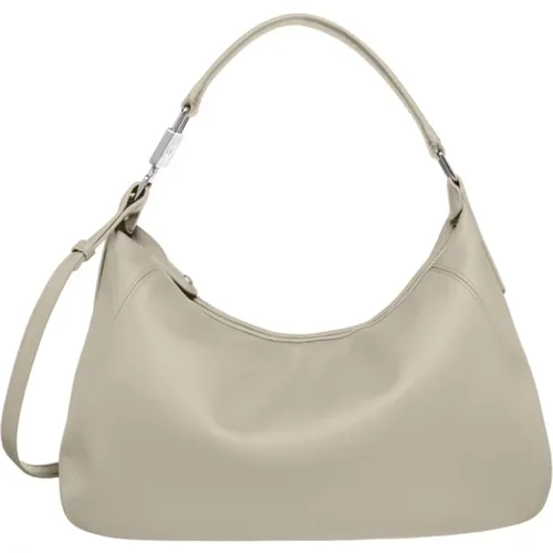 Grey Handbag Audrey Hobo Zip Closure , female, Sizes: ONE SIZE - Armani Exchange - Modalova