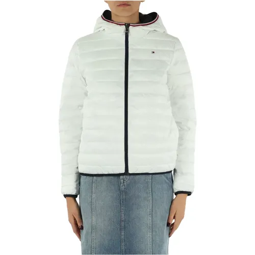 Reversible Hooded Jacket , female, Sizes: L, S, XS, M - Tommy Hilfiger - Modalova