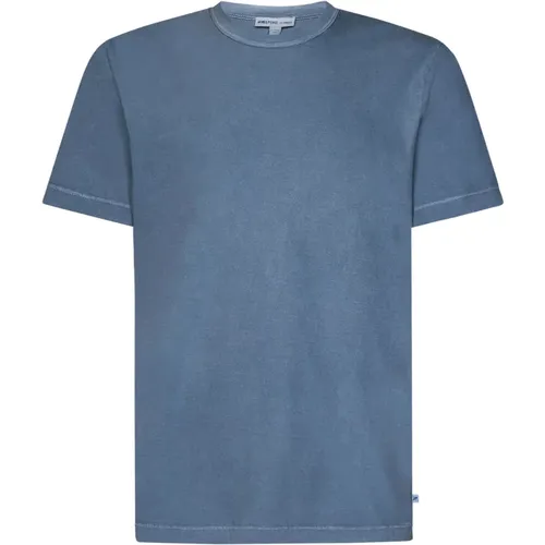 Clear Gerippte T-Shirts und Polos mit Rundhalsausschnitt , Herren, Größe: S - James Perse - Modalova