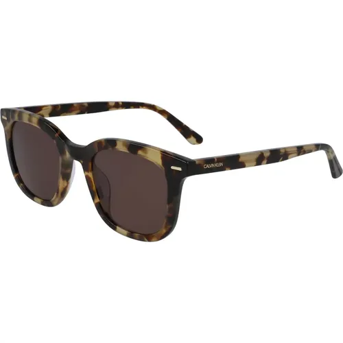 Stylish Sunglasses in Light Havana/ , unisex, Sizes: 49 MM - Calvin Klein - Modalova