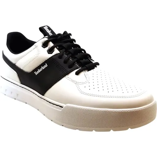 Weiße Ledersneaker mit Schwarzen Schnürsenkeln , Herren, Größe: 43 EU - Timberland - Modalova