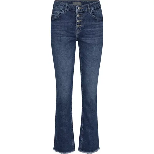 Flare Jeans mit Rauen Kanten , Damen, Größe: W25 - MOS MOSH - Modalova