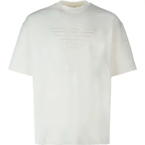 Casual Baumwoll T-Shirt , Herren, Größe: S - Emporio Armani - Modalova