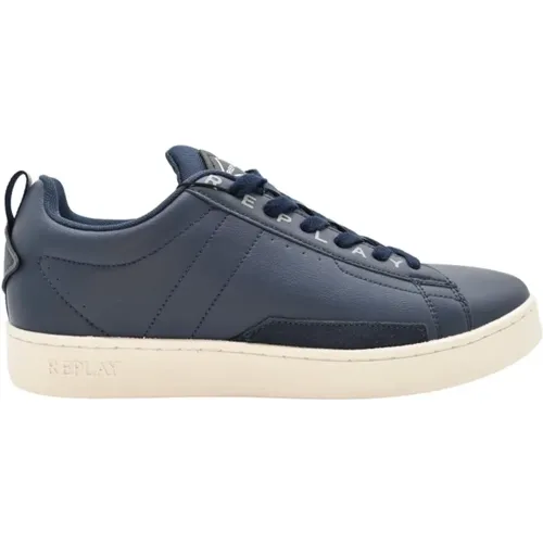 Blue Smash Pout Sneakers for Men , male, Sizes: 11 UK - Replay - Modalova