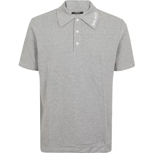Men's Clothing T-Shirts & Polos Grey Ss24 , male, Sizes: XL, L, S, M - Balmain - Modalova