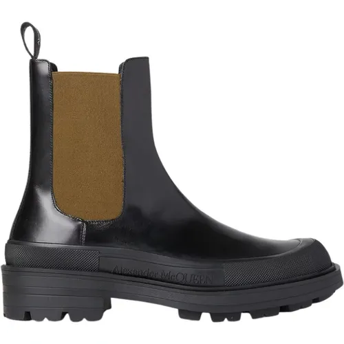Stack Chelsea Boots, Leder, Moderner Stil - alexander mcqueen - Modalova