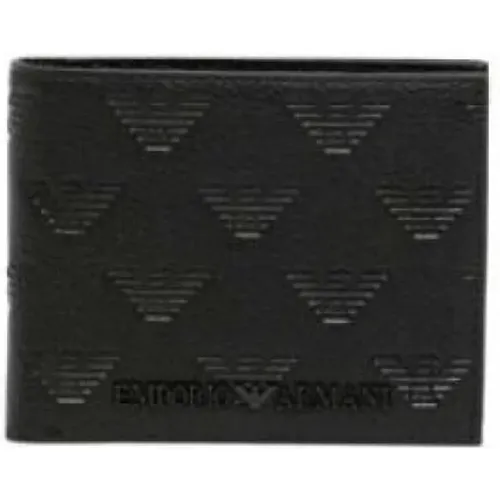 Aquila All Over Wallet , male, Sizes: ONE SIZE - Emporio Armani - Modalova