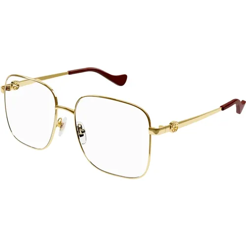 Gold Metal Eyewear Frames , unisex, Sizes: 56 MM - Gucci - Modalova