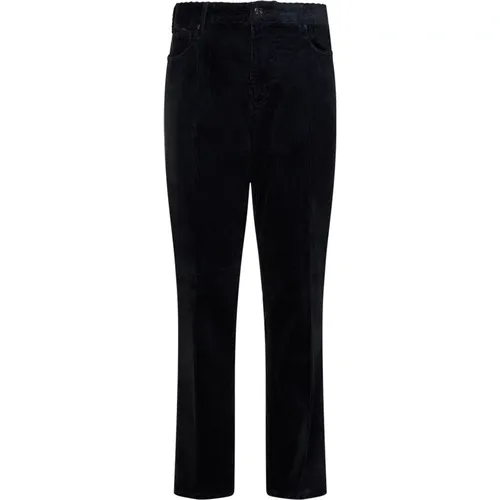 Trousers with Eagle Logo , male, Sizes: W32, W38, W36, W33, W34, W30, W31 - Emporio Armani - Modalova