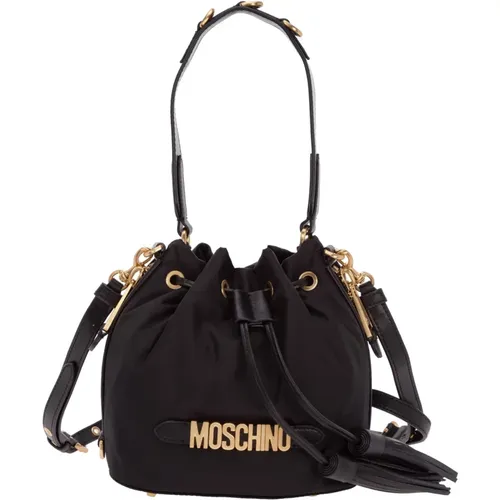 Fringed Bucket Bag , female, Sizes: ONE SIZE - Moschino - Modalova