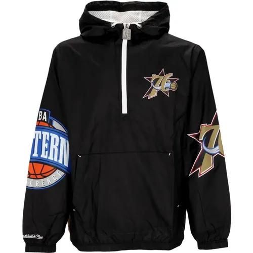 Philadelphia 76ers Windbreaker Jacket , male, Sizes: L, M, XL - Mitchell & Ness - Modalova